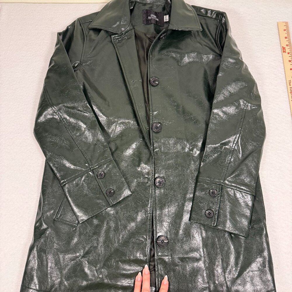 UO Jojo Faux Leather Trench Coat NWT